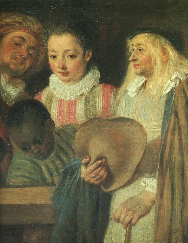 Jean-Antoine Watteau Actors from a French Theatre (Detail)